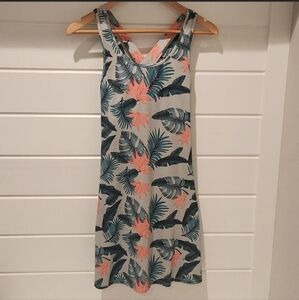Kyodan Outdoor Leaf Print Active Dress | Built-In Bra & Pockets | Size S